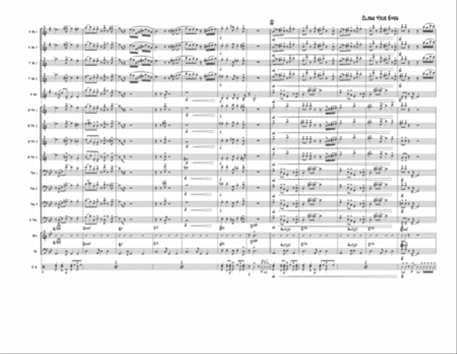 Close Your Eyes Jazz Ensemble scores gallery preview page 6