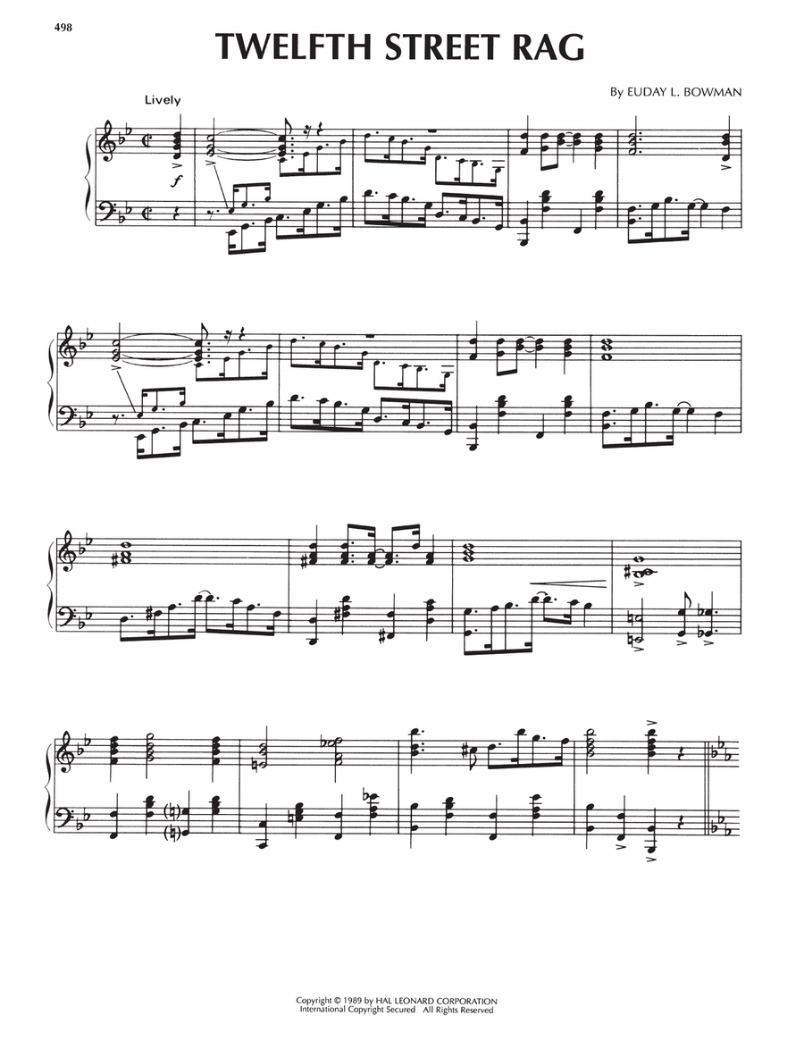 Twelfth Street Rag Twelfth Street Rag Piano Solo scores gallery preview page 1