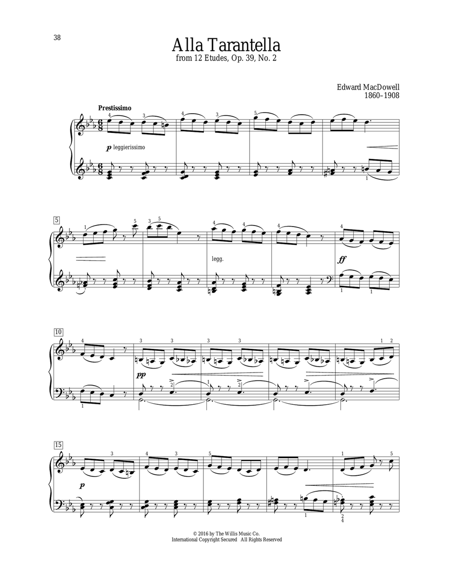 Alla Tarantella Alla Tarantella Piano Method scores gallery preview page 1