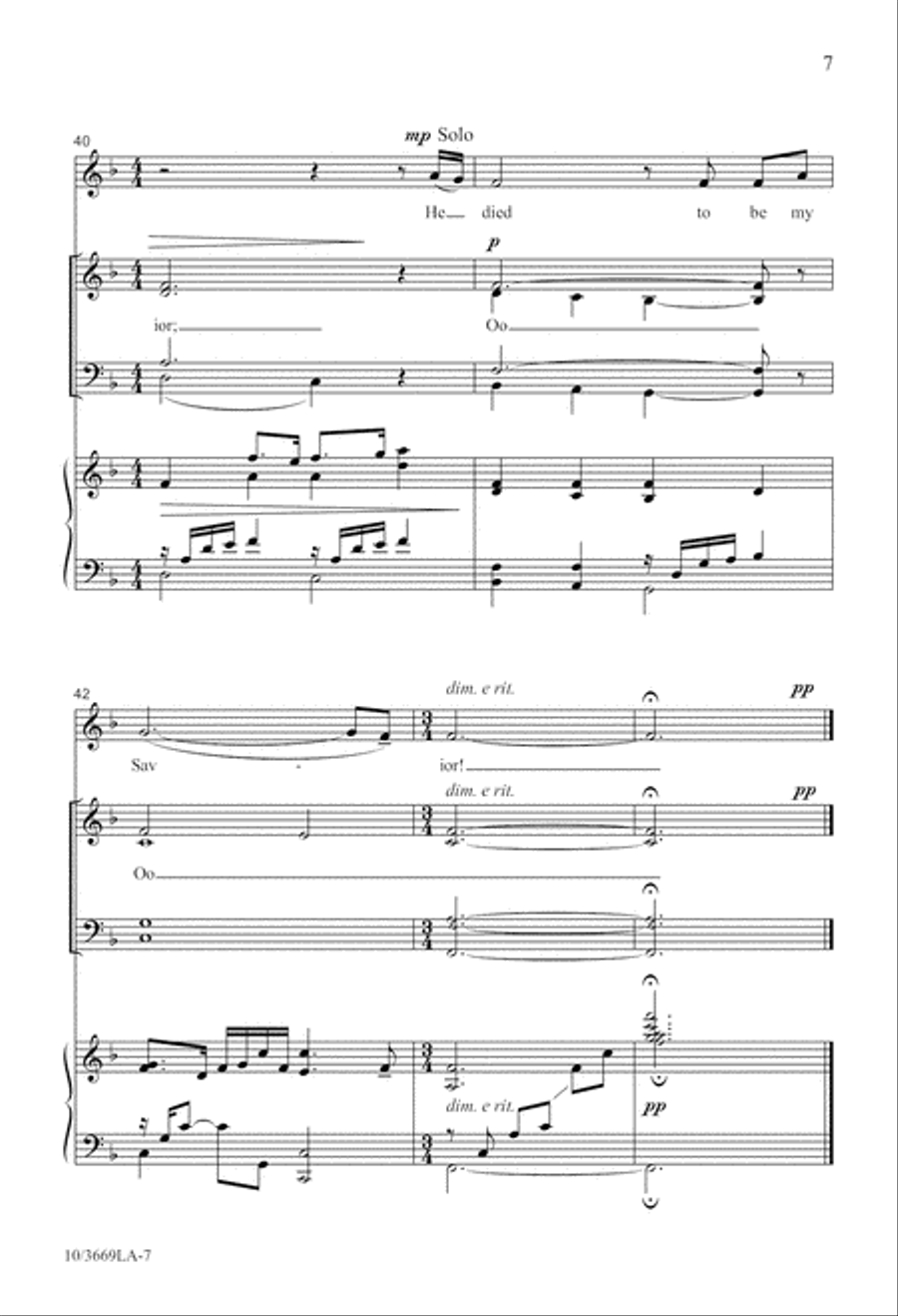 My Savior My Savior 4-Part scores gallery preview page 8