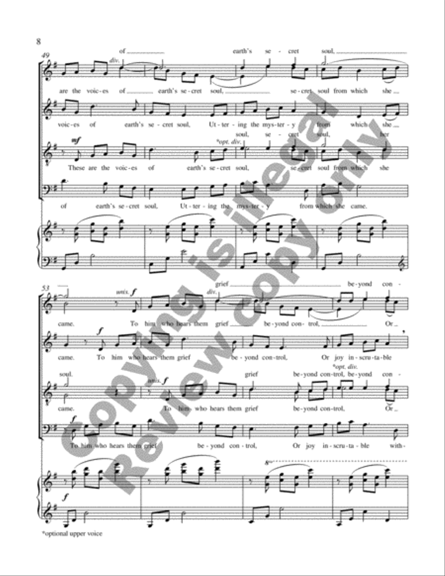 Voices of Earth: 3. Voices of Earth 4-Part scores gallery preview page 18