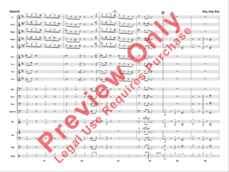 Sing, Sing, Sing Sing, Sing, Sing Jazz Ensemble scores gallery preview page 16