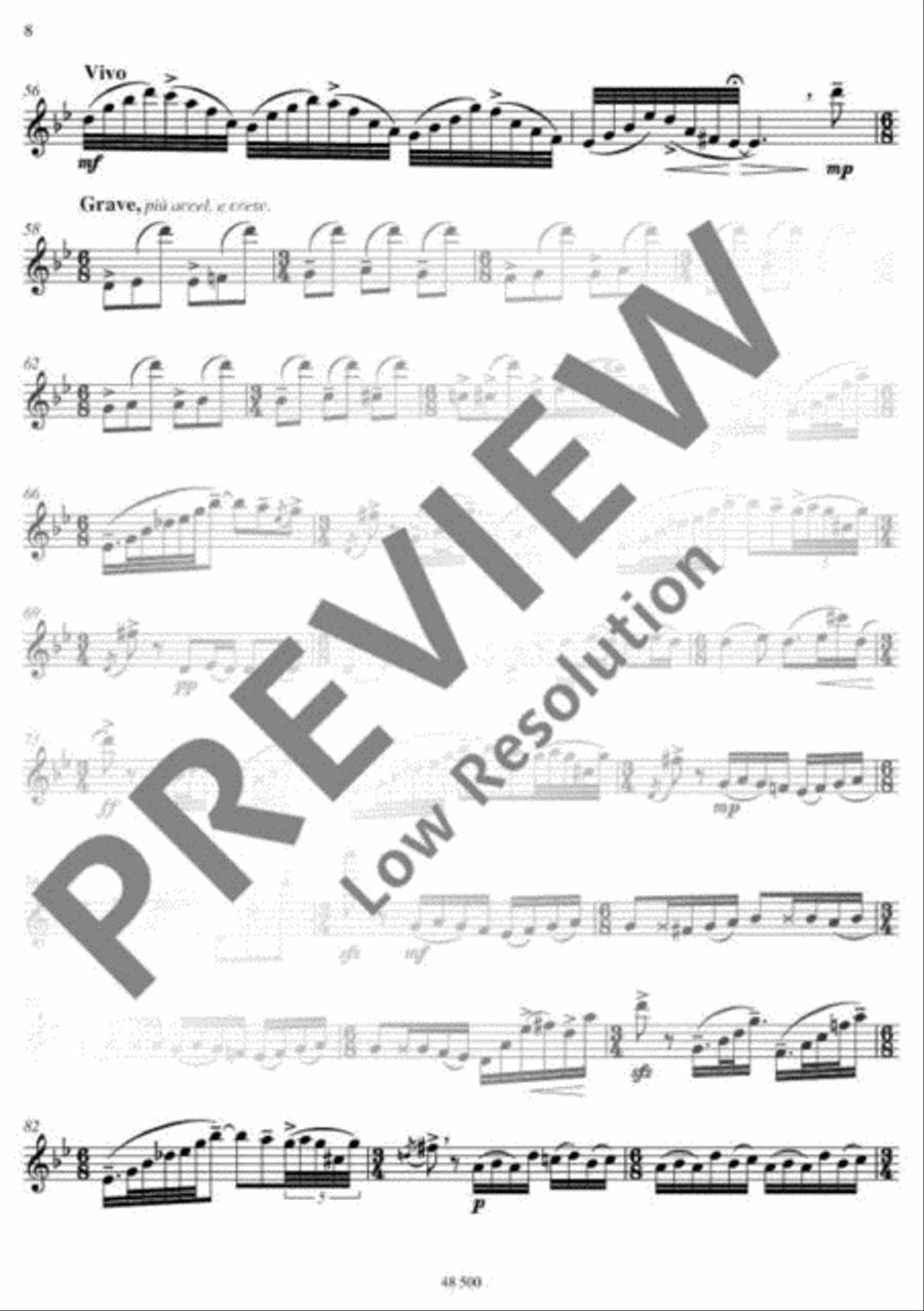3 virtuoso Flamenco Studies Flute Solo scores gallery preview page 9