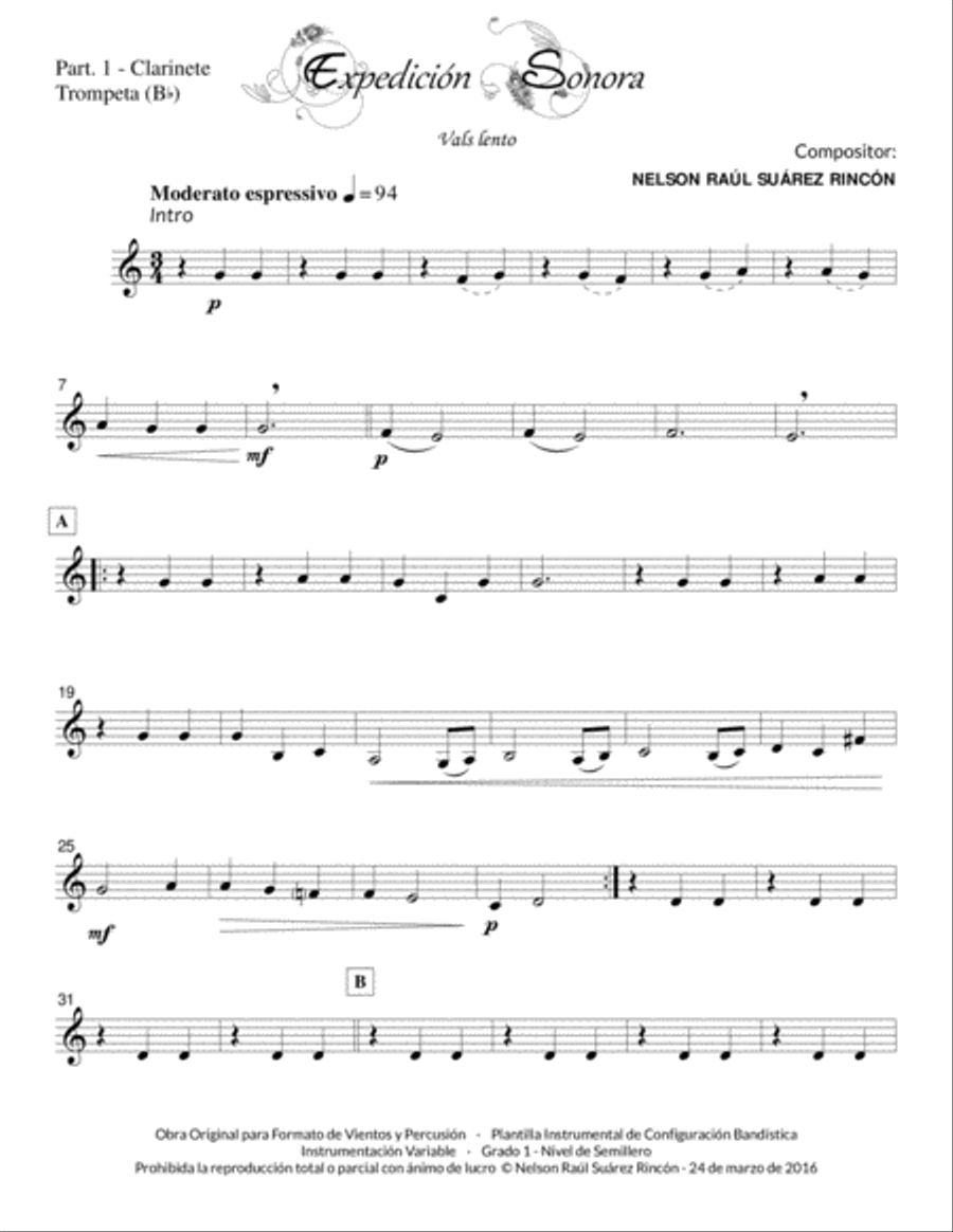 EXPEDICIÓN SONORA (parts - Flex Band) Concert Band scores gallery preview page 5