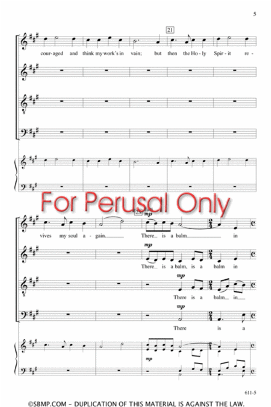 There Is a Balm in Gilead - SATB divisi Octavo Divisi scores gallery preview page 4