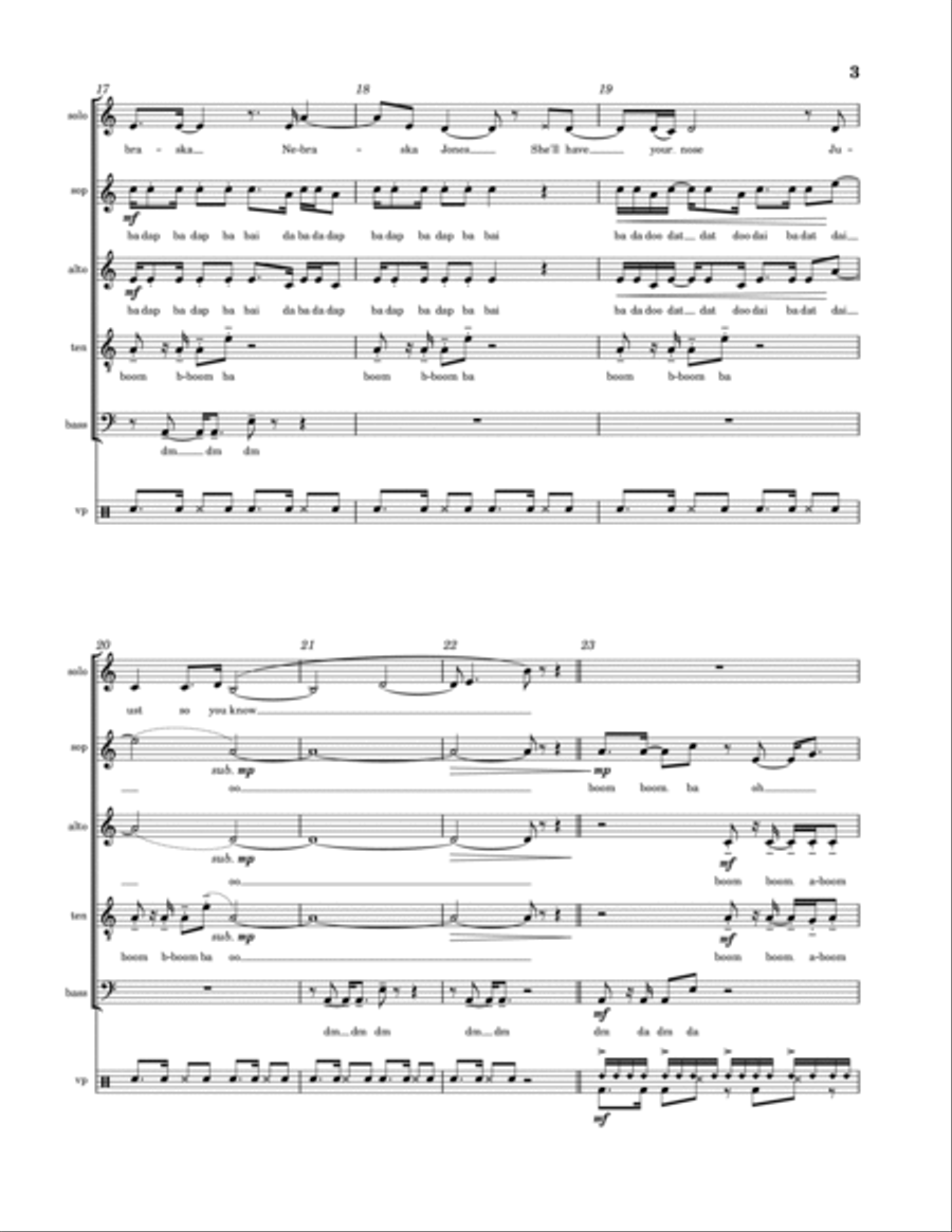 Settle Down 4-Part scores gallery preview page 3