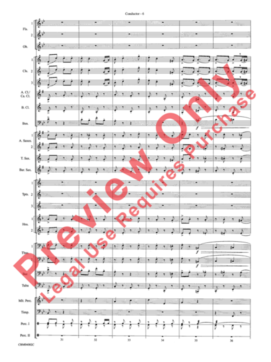 The Dam Busters Concert March Concert Band scores gallery preview page 9