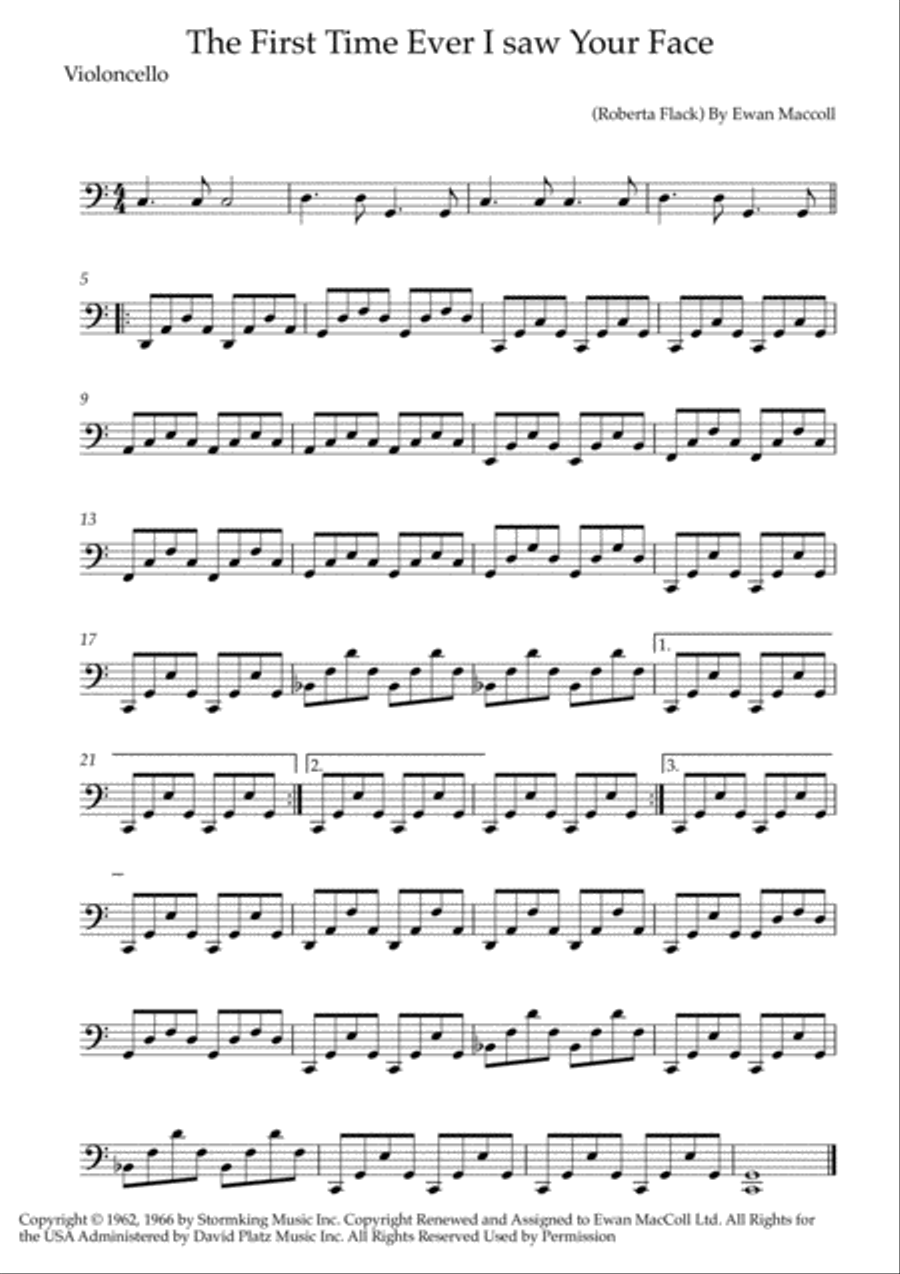 The First Time Ever I Saw Your Face String Quartet scores gallery preview page 4