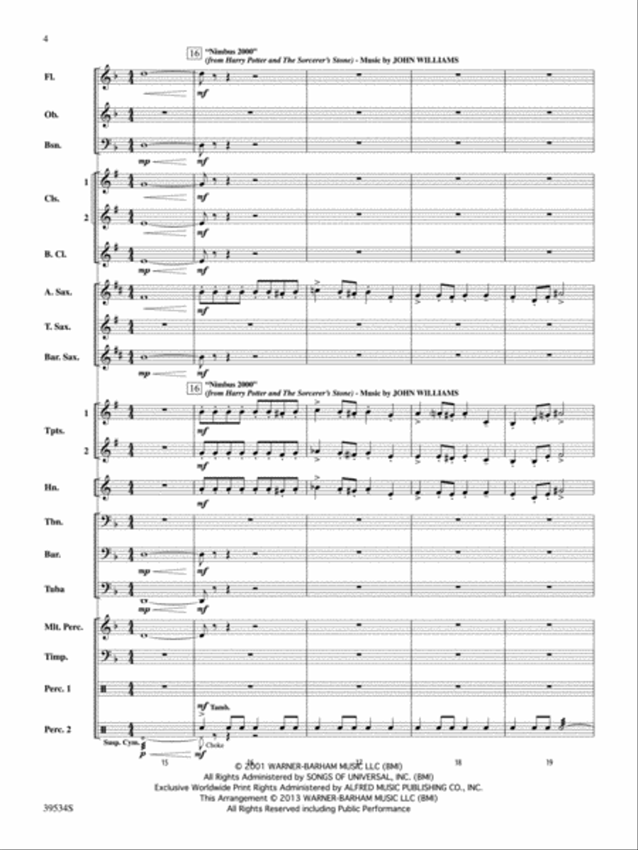 The Magic of Harry Potter: Score Concert Band scores gallery preview page 4
