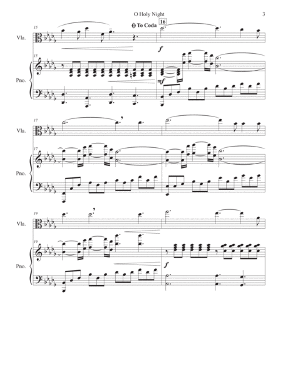 O Holy Night Viola scores gallery preview page 4