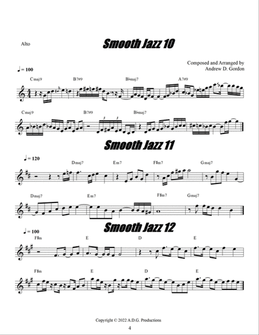 100 Ultimate Smooth Jazz Riffs for Alto Sax Alto Saxophone scores gallery preview page 2