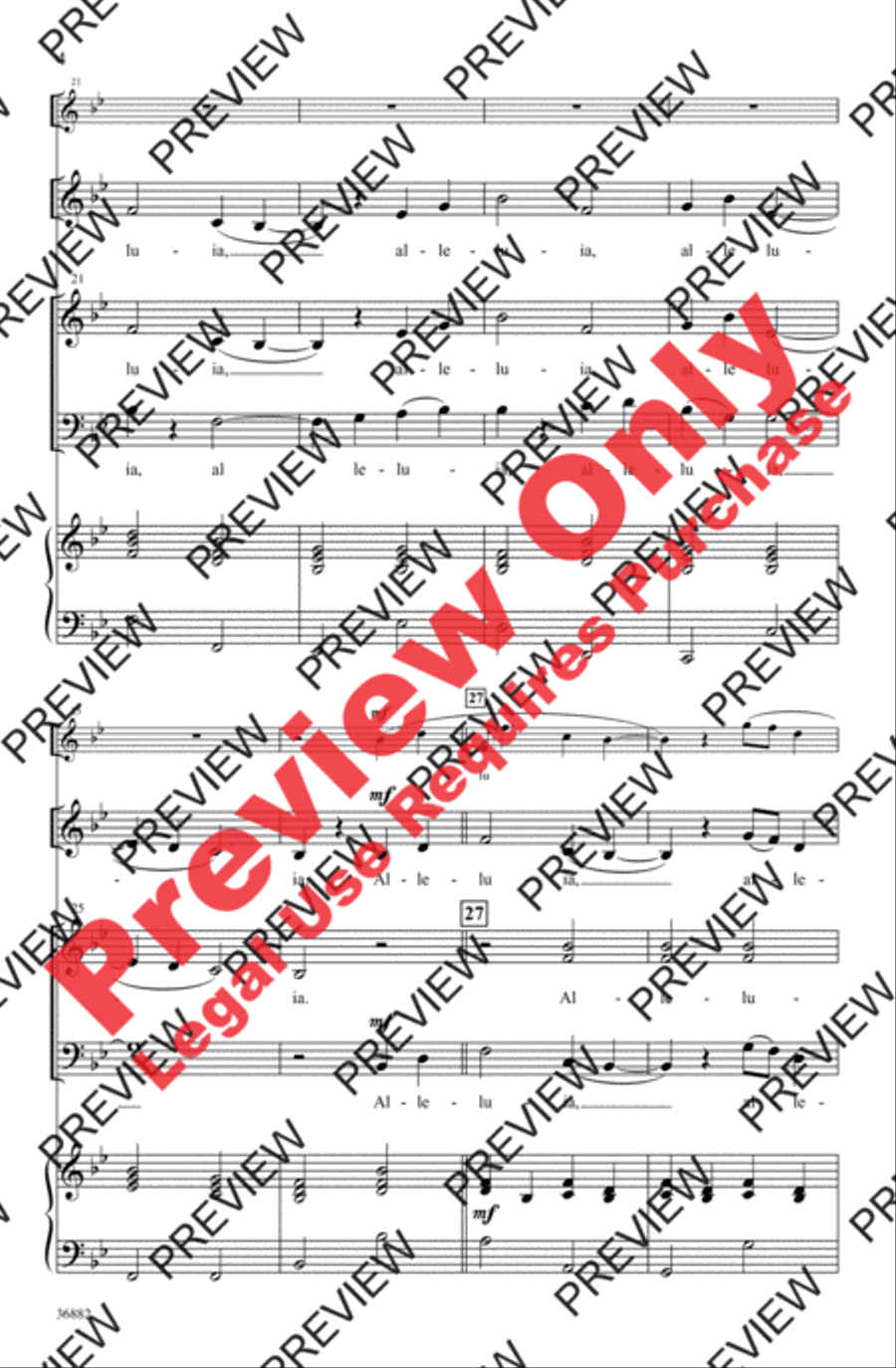 A Repeating Alleluia 3-Part scores gallery preview page 4