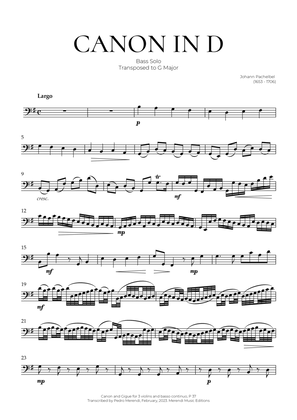 Book cover for Canon in D (Bass Solo) - Johann Pachelbel