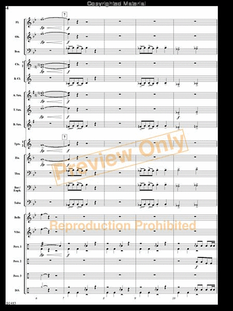 Deck the Halls with Rock 'n' Roll Concert Band scores gallery preview page 3