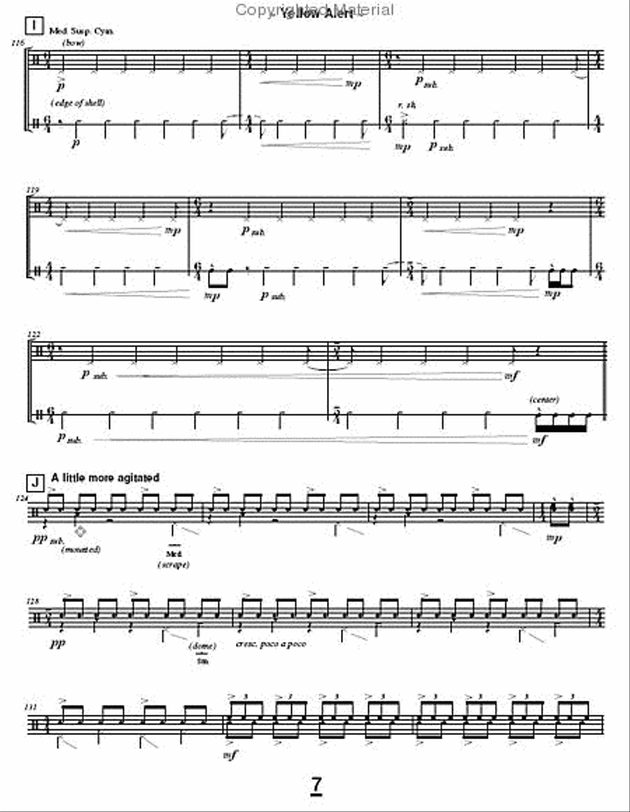 Yellow Alert Yellow Alert Percussion scores gallery preview page 7