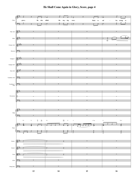 He Shall Come Again in Glory (arr. Thomas Grassi) - Full Score