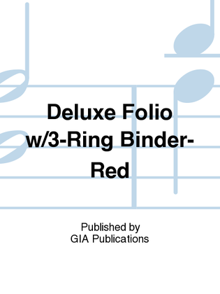 Deluxe Folio with 3-Ring Binder-Red