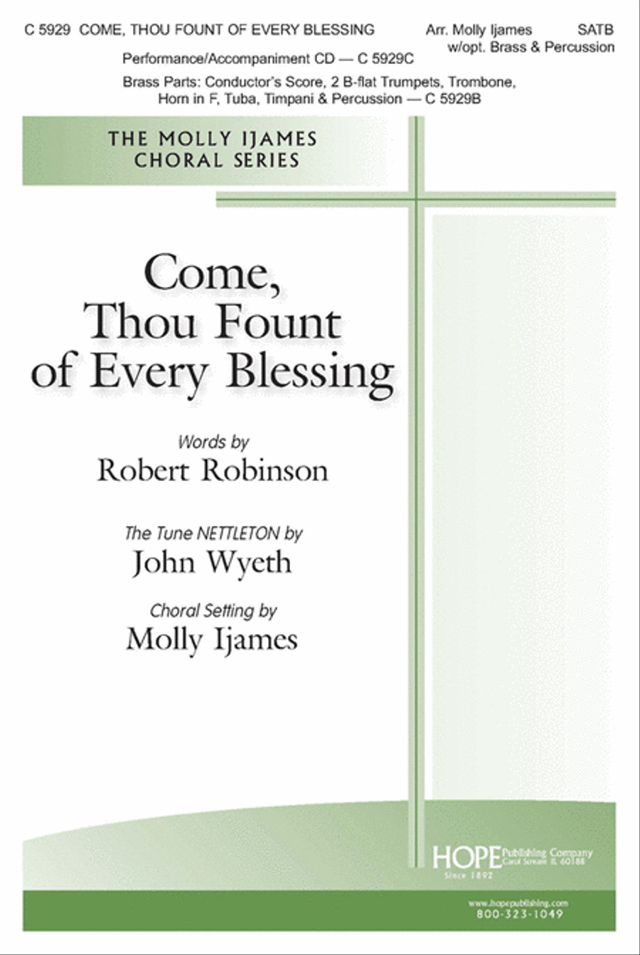 Come, Thou Fount of Every Blessing 4-Part scores gallery preview page 1