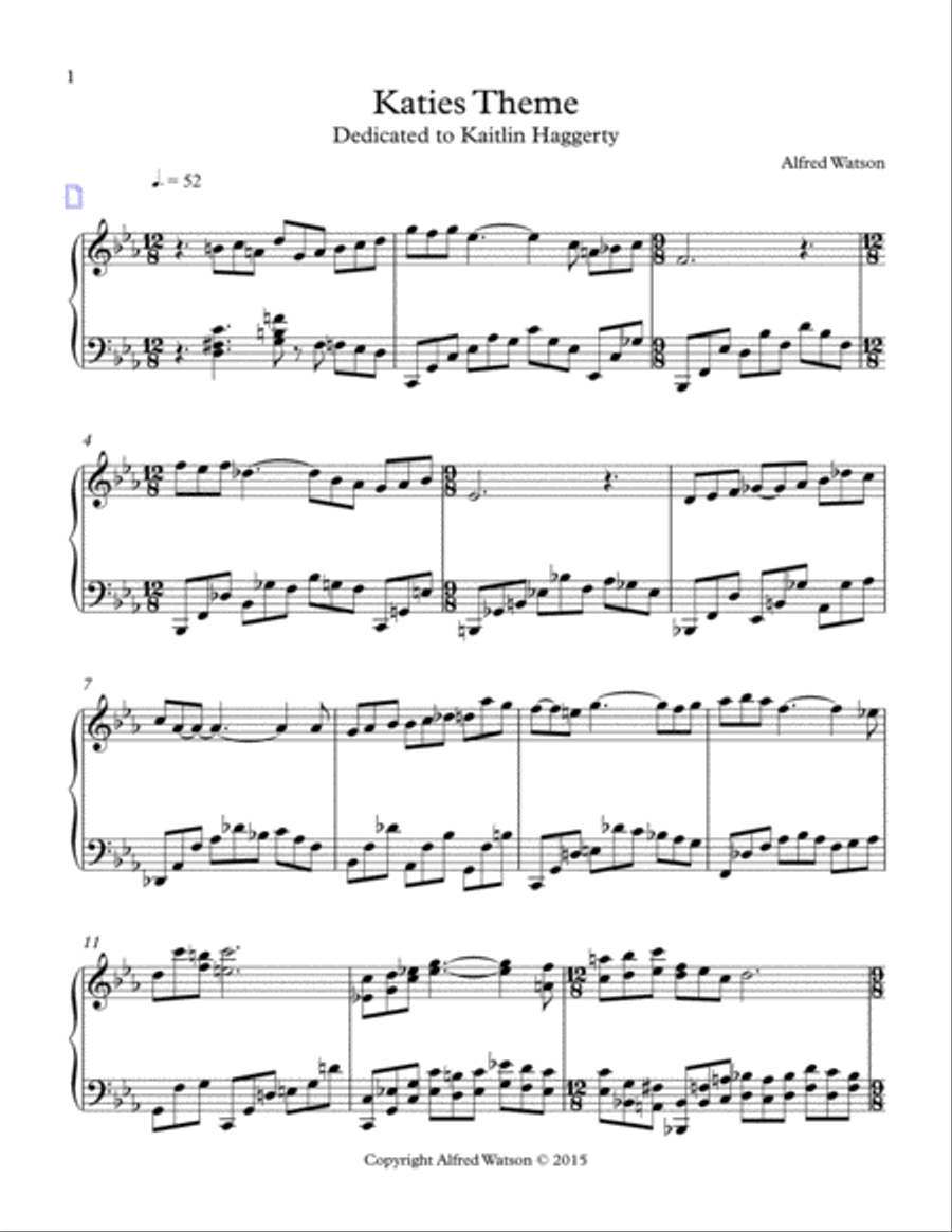 Katie's Theme Katie's Theme Easy Piano scores gallery preview page 2