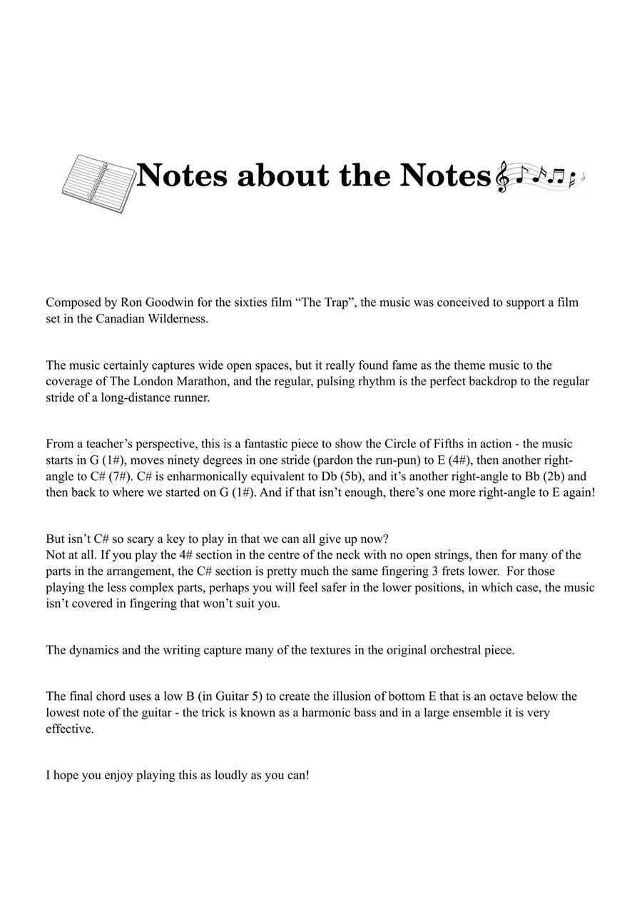 London Marathon Theme Guitar Ensemble scores gallery preview page 3