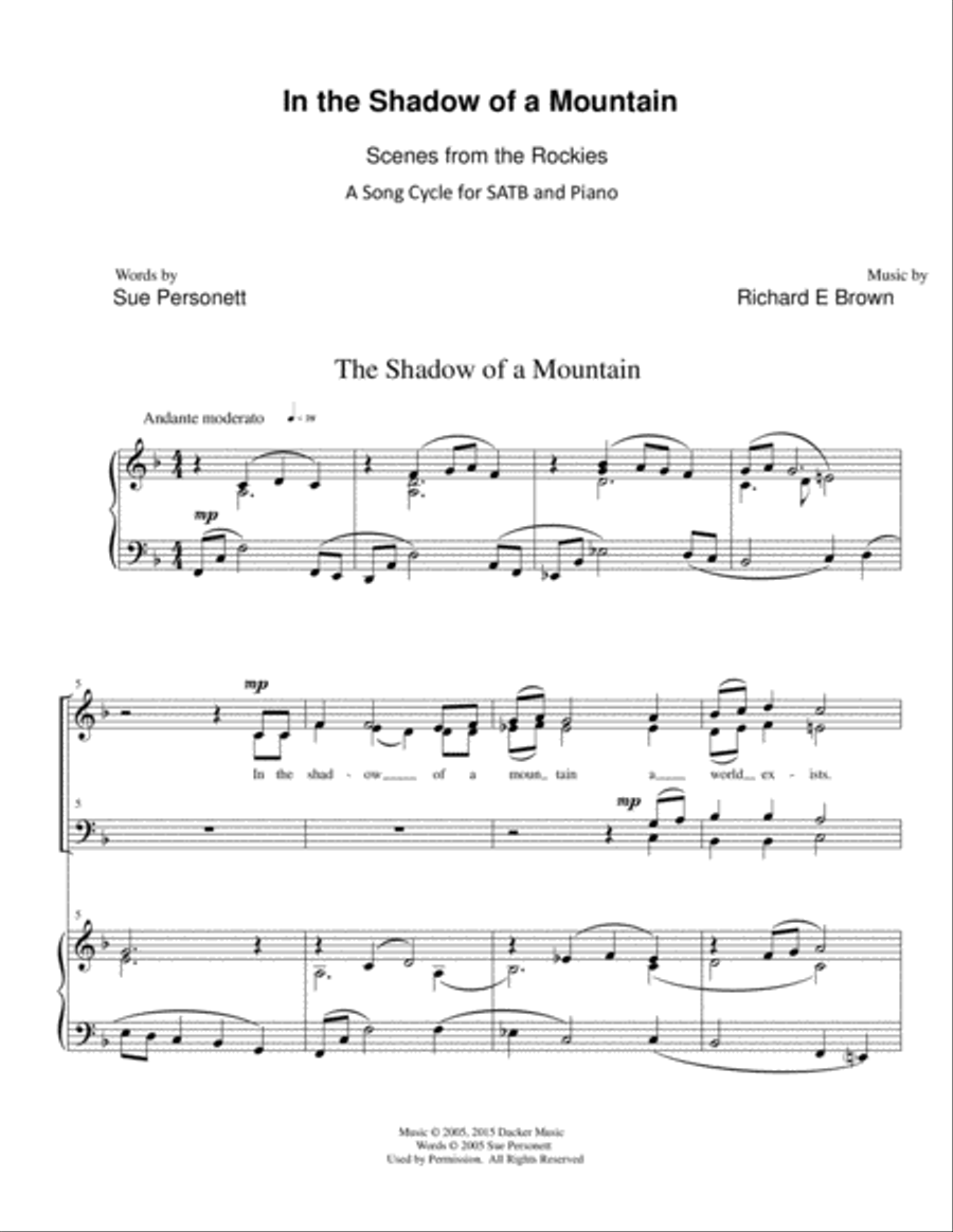In the Shadow of a Mountain 4-Part scores gallery preview page 4