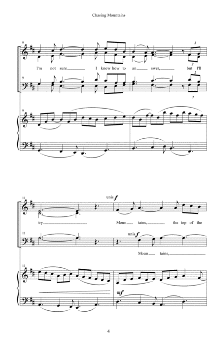 Chasing Mountains Chasing Mountains 4-Part scores gallery preview page 4
