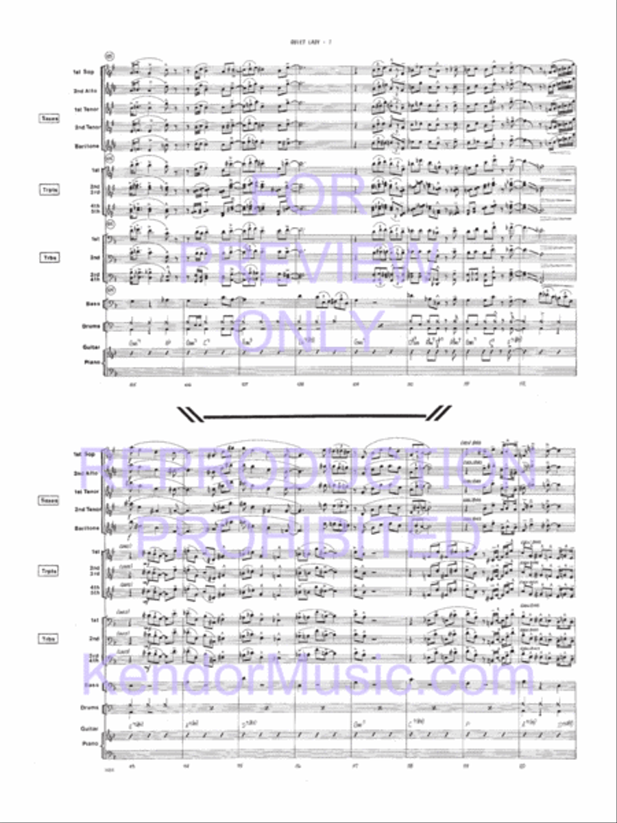 Quiet Lady (Full Score) Jazz Ensemble scores gallery preview page 8