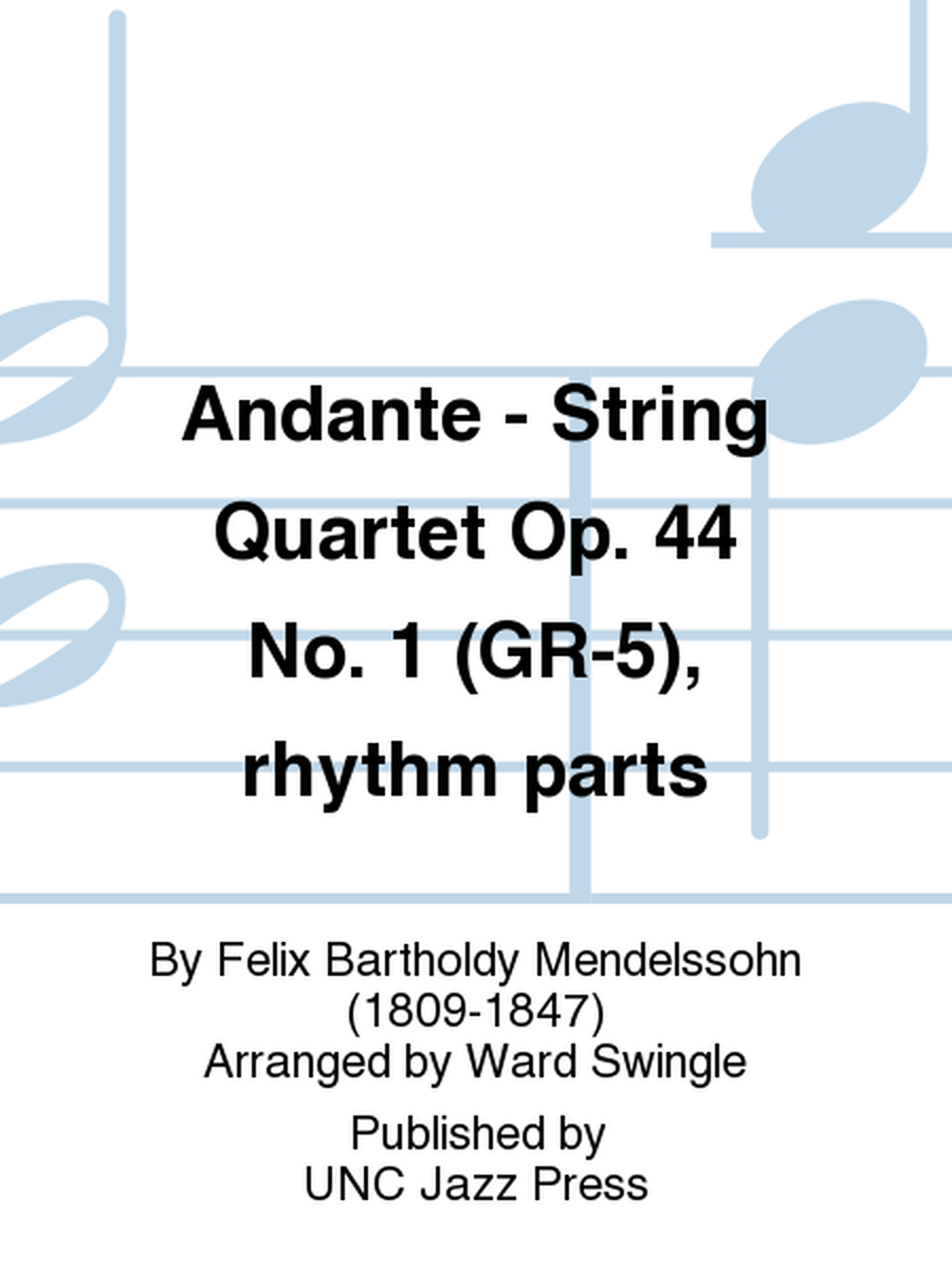 Andante - String Quartet Op. 44 No. 1 (GR-5), rhythm parts