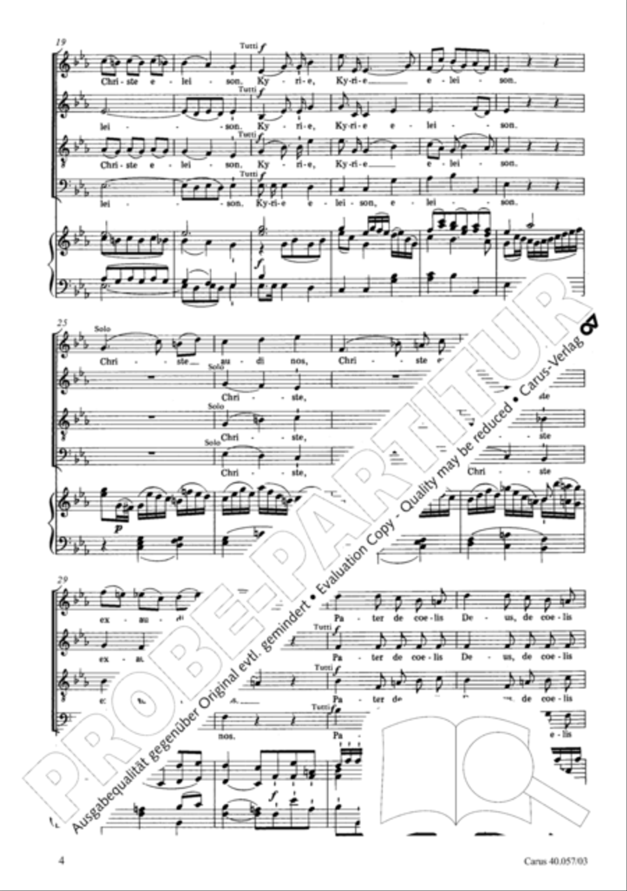 Litaniae de venerabili altaris Sacramento in Es 4-Part scores gallery preview page 5