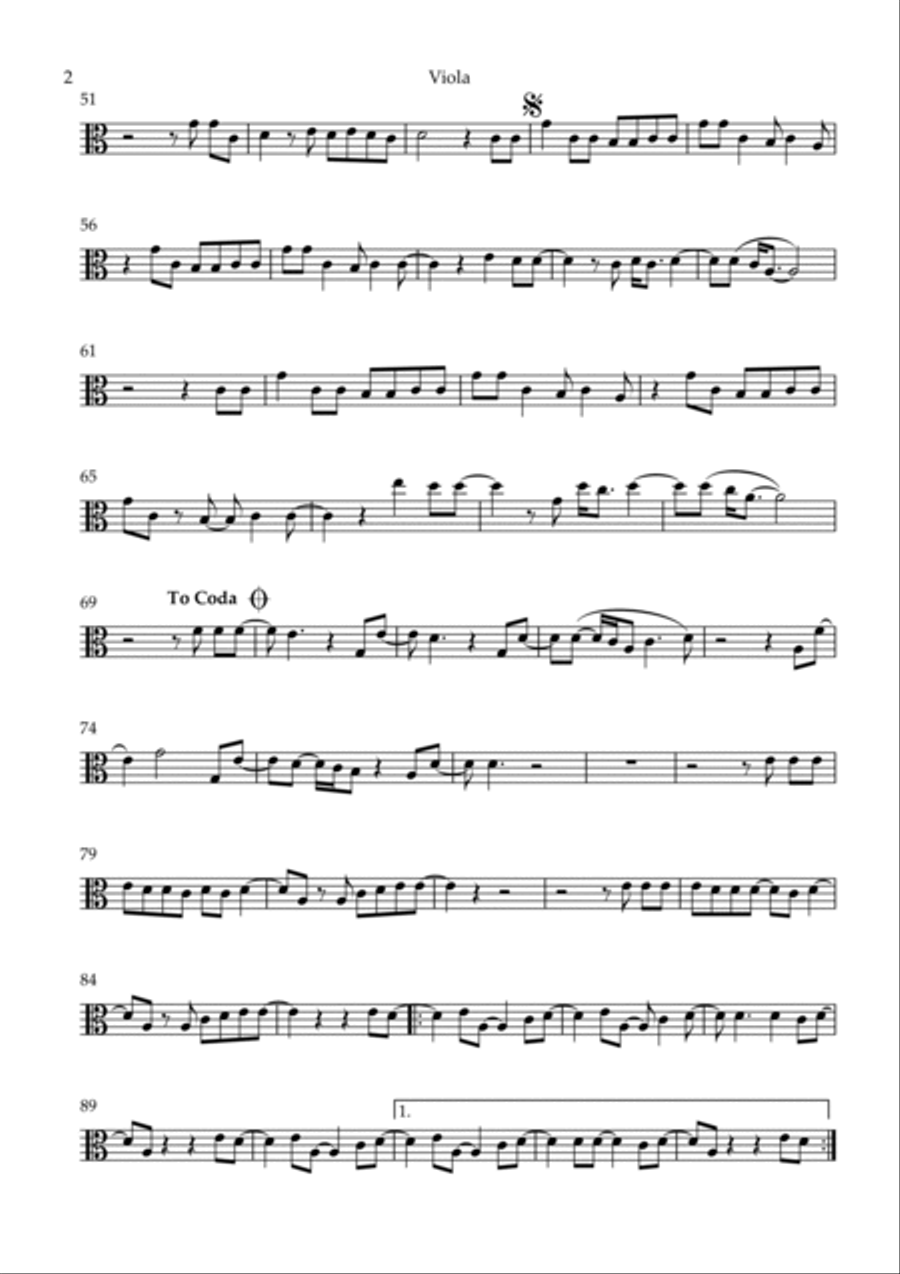 Who's Afraid Of Little Old Me? Viola Solo scores gallery preview page 2