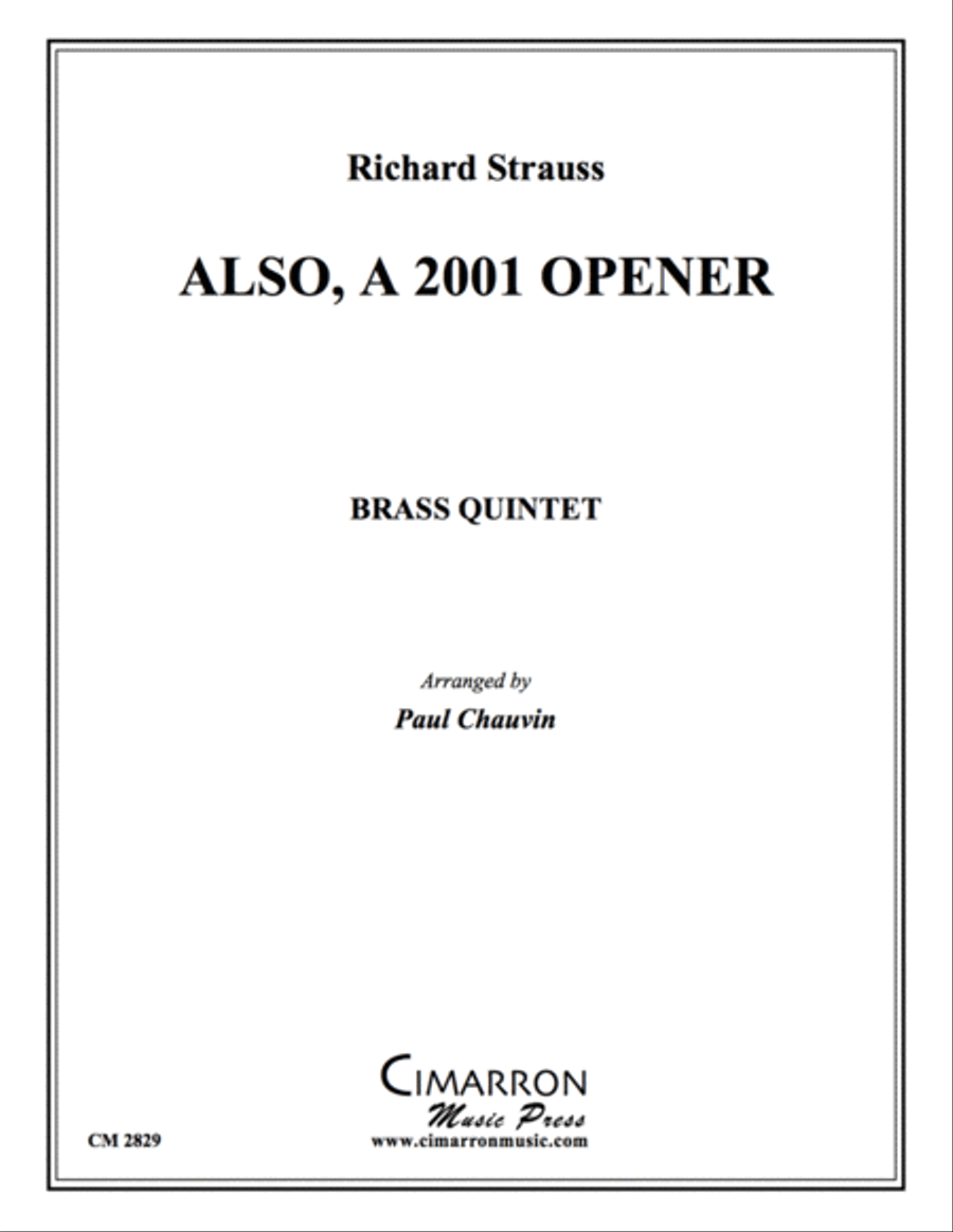 Also, A 2001 Opener Brass Quintet scores gallery preview page 1