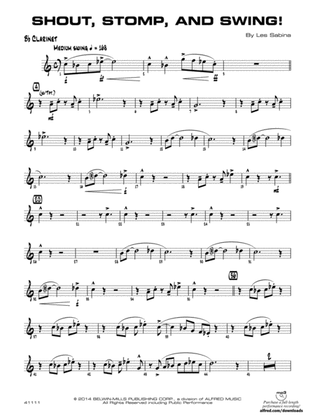 Shout, Stomp, and Swing!: 1st B-flat Clarinet