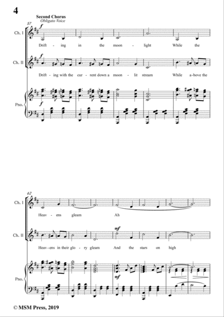 Mary Earl-Beautiful Ohio,in D Major,for Voice and Piano Voice Solo scores gallery preview page 6