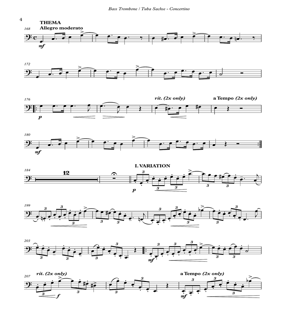 Ernst sachse concertino bass trombone best sale