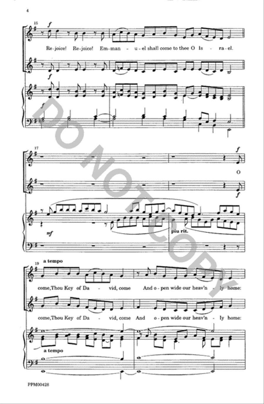 O Come, O Come, Emmanuel SA scores gallery preview page 5