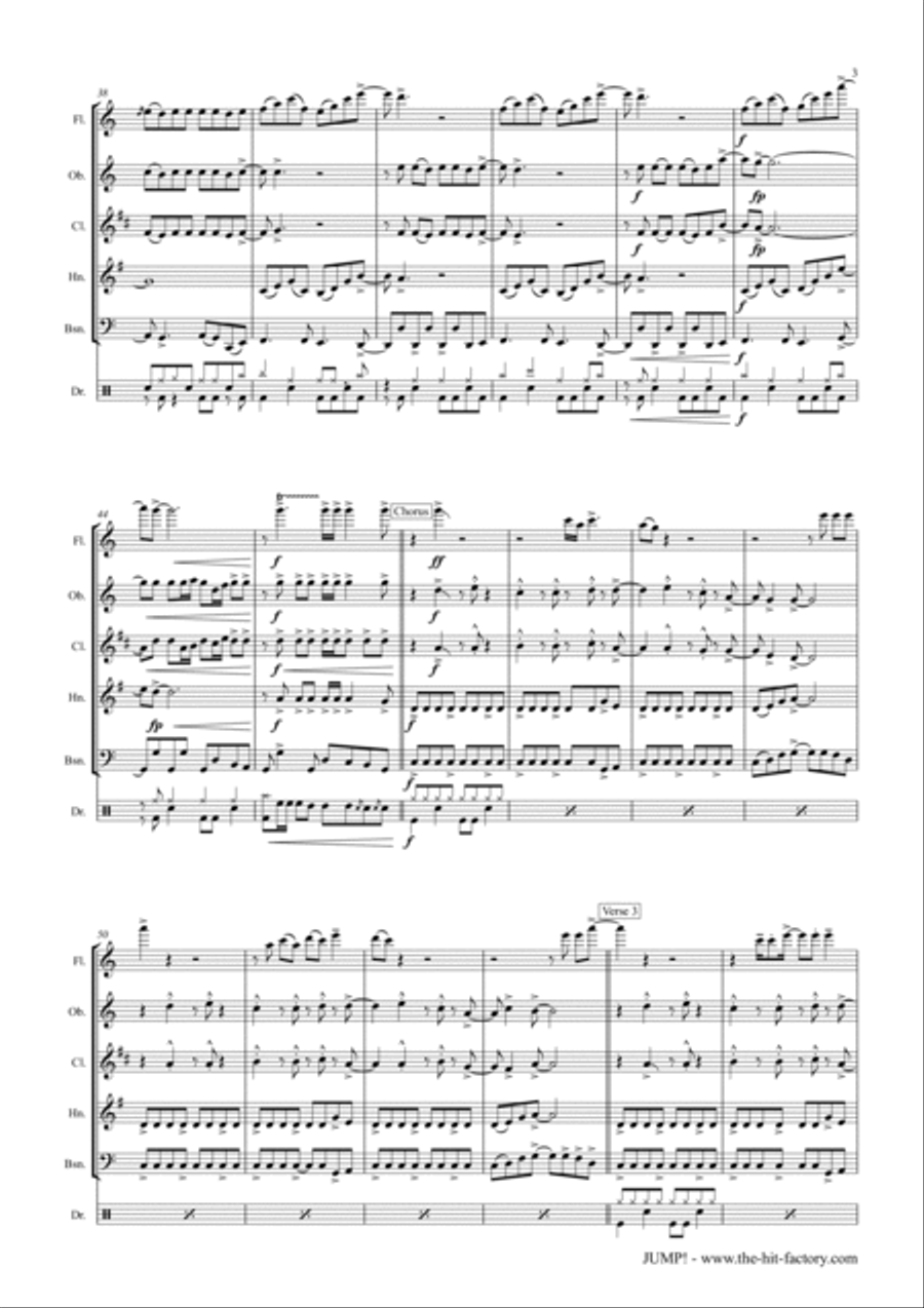Jump Woodwind Quintet scores gallery preview page 3