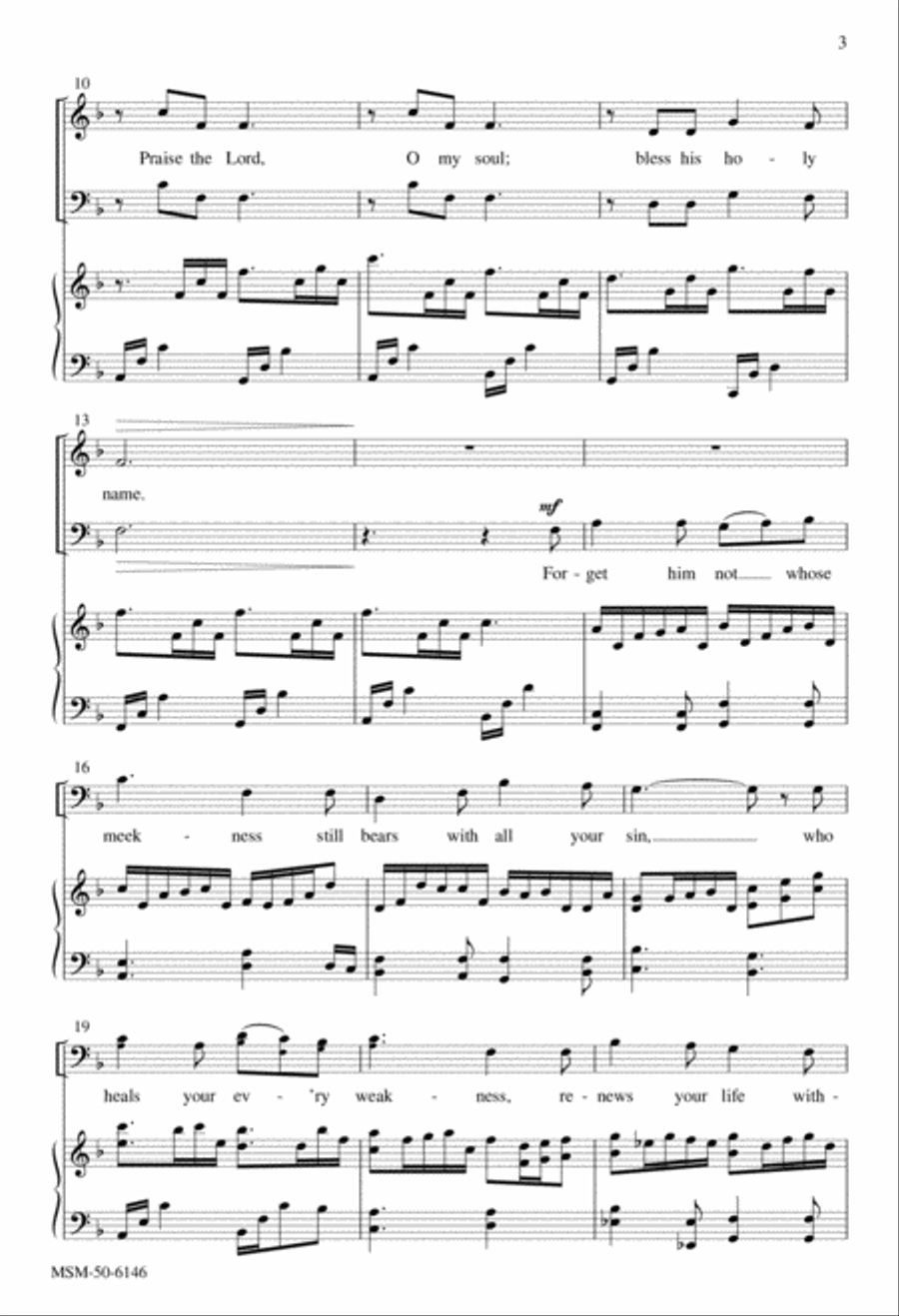 Bless His Holy Name 3-Part scores gallery preview page 2