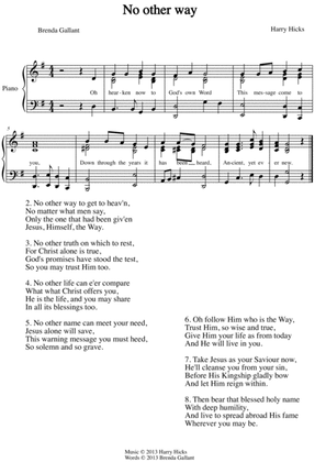 No other way. A brand new hymn!