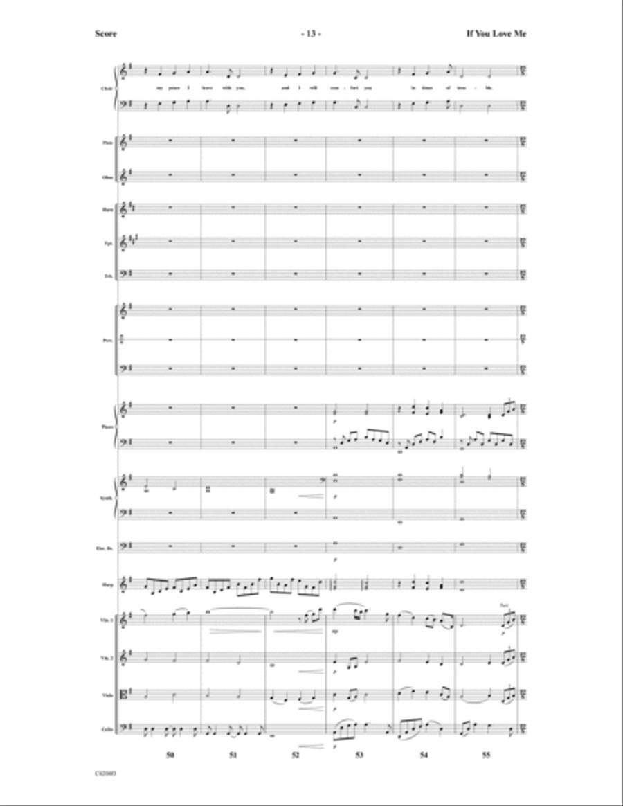 If You Love Me Choir scores gallery preview page 14