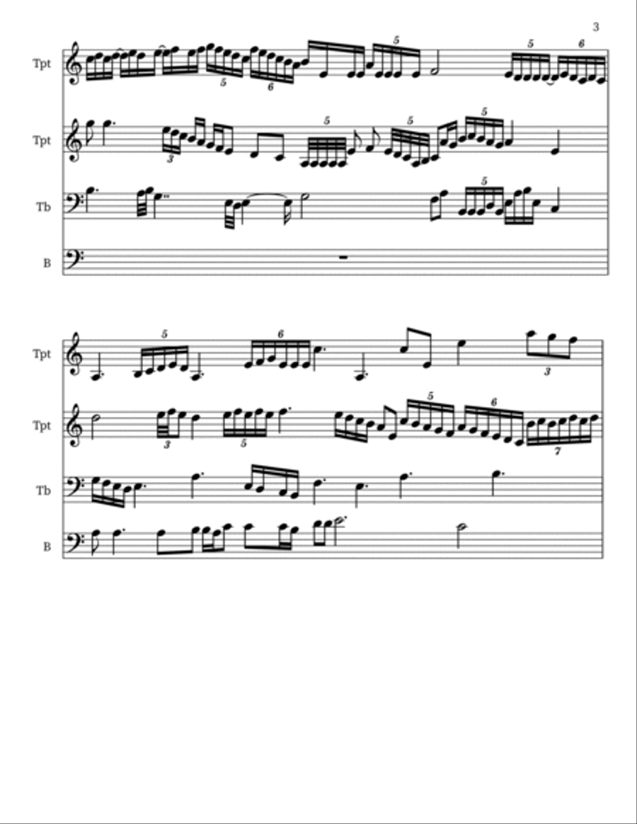 Canons for Brass Quartets Brass Quartet scores gallery preview page 3