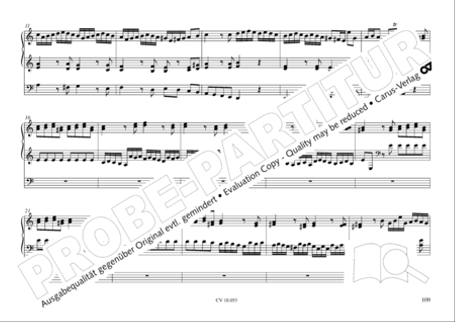 Das Husumer Orgelbuch von 1758 Organ Solo scores gallery preview page 110