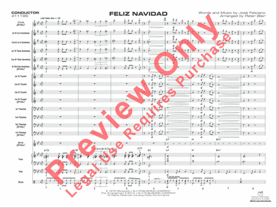 Feliz Navidad Jazz Ensemble scores gallery preview page 2