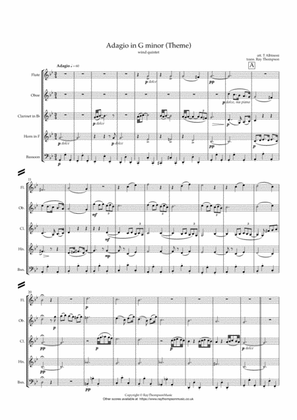 Albinoni: Adagio in G minor (Theme) - wind quintet