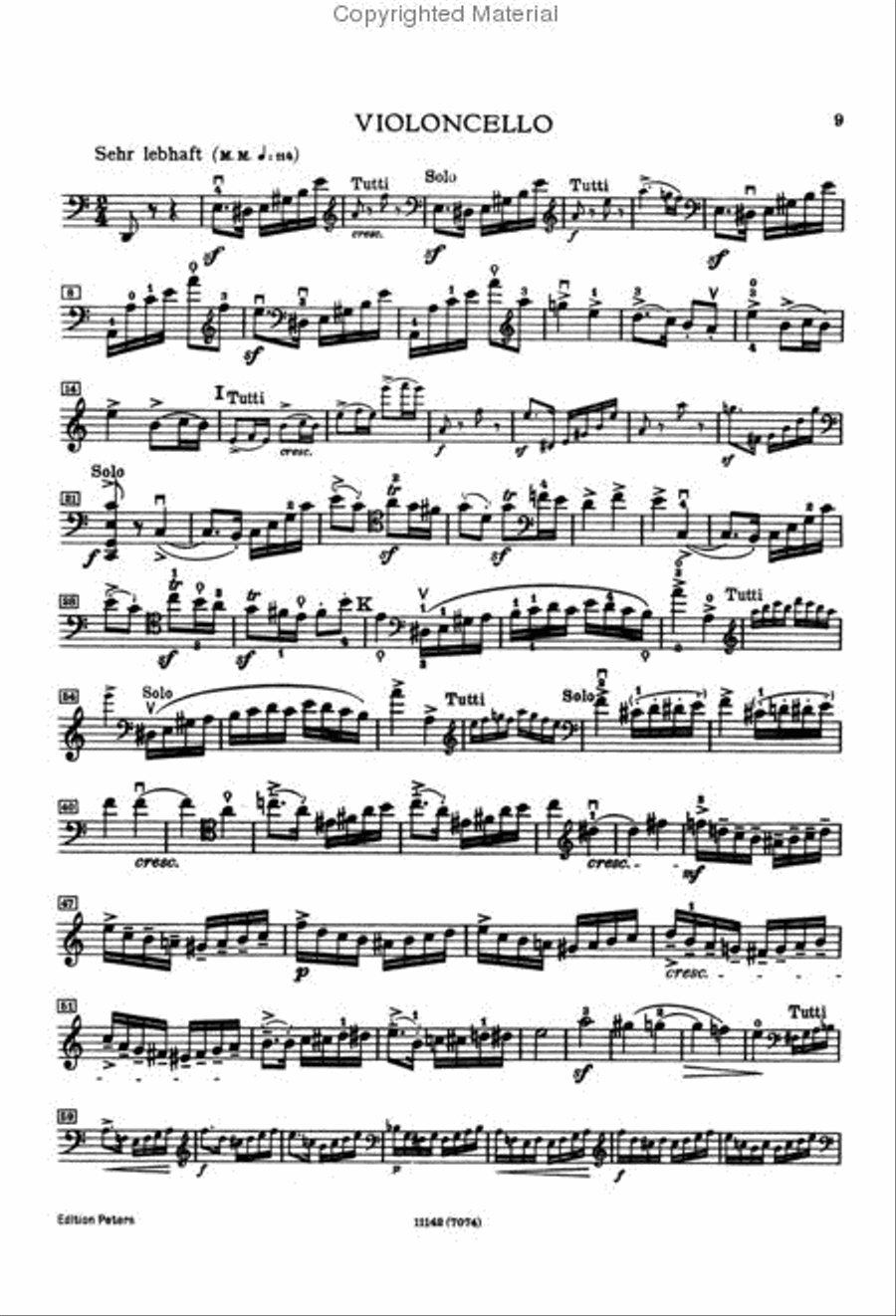 Cello Concerto in A minor Op. 129 (Edition for Cello and Piano) Piano Accompaniment scores gallery preview page 3