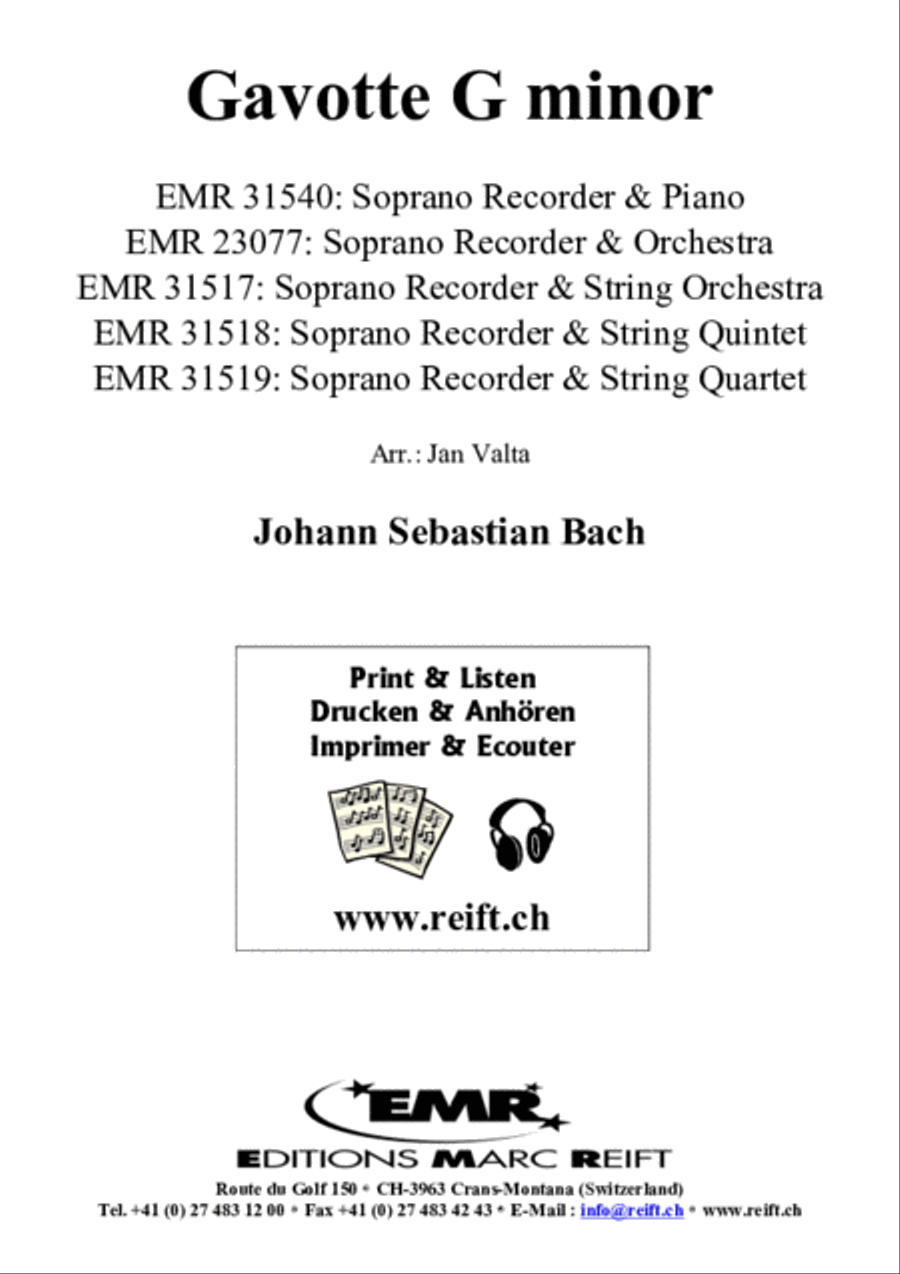Gavotte G minor Soprano Recorder scores gallery preview page 2