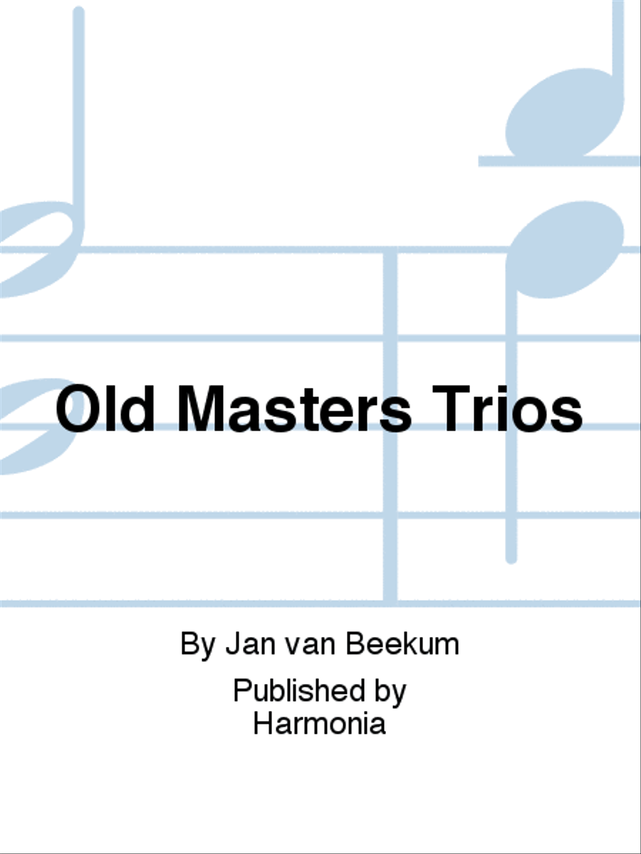 Old Masters Trios Clarinet Trio scores gallery preview page 1