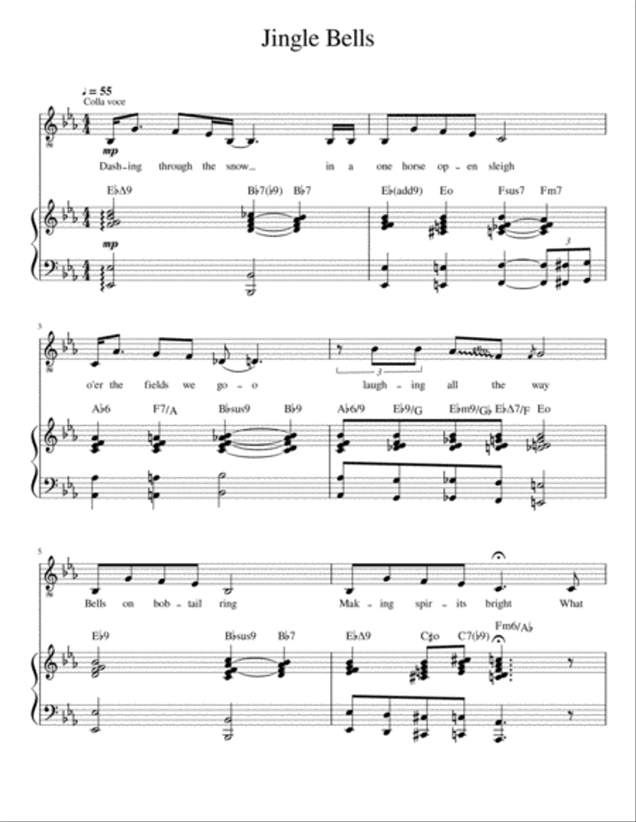 Jazzy Jingle Bells Voice scores gallery preview page 2