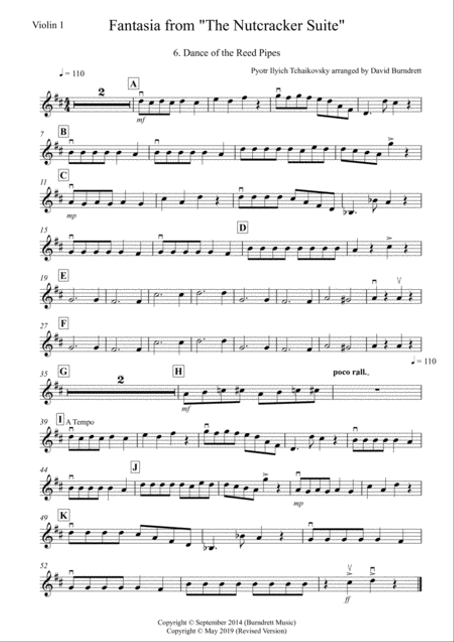 Dance of the Reed Pipes (Fantasia from Nutcracker) for String Orchestra String Orchestra scores gallery preview page 6
