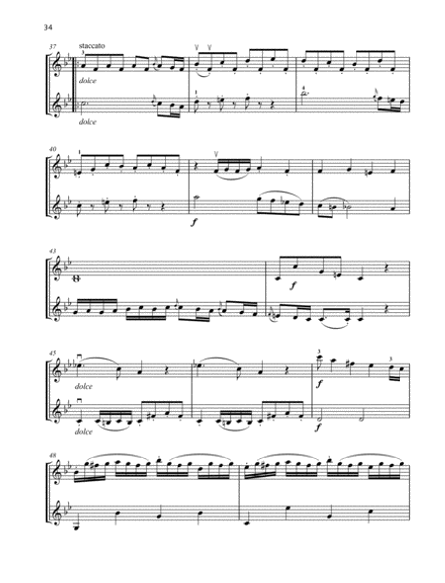 Duo B-flat major Duo B-flat major Violin scores gallery preview page 3