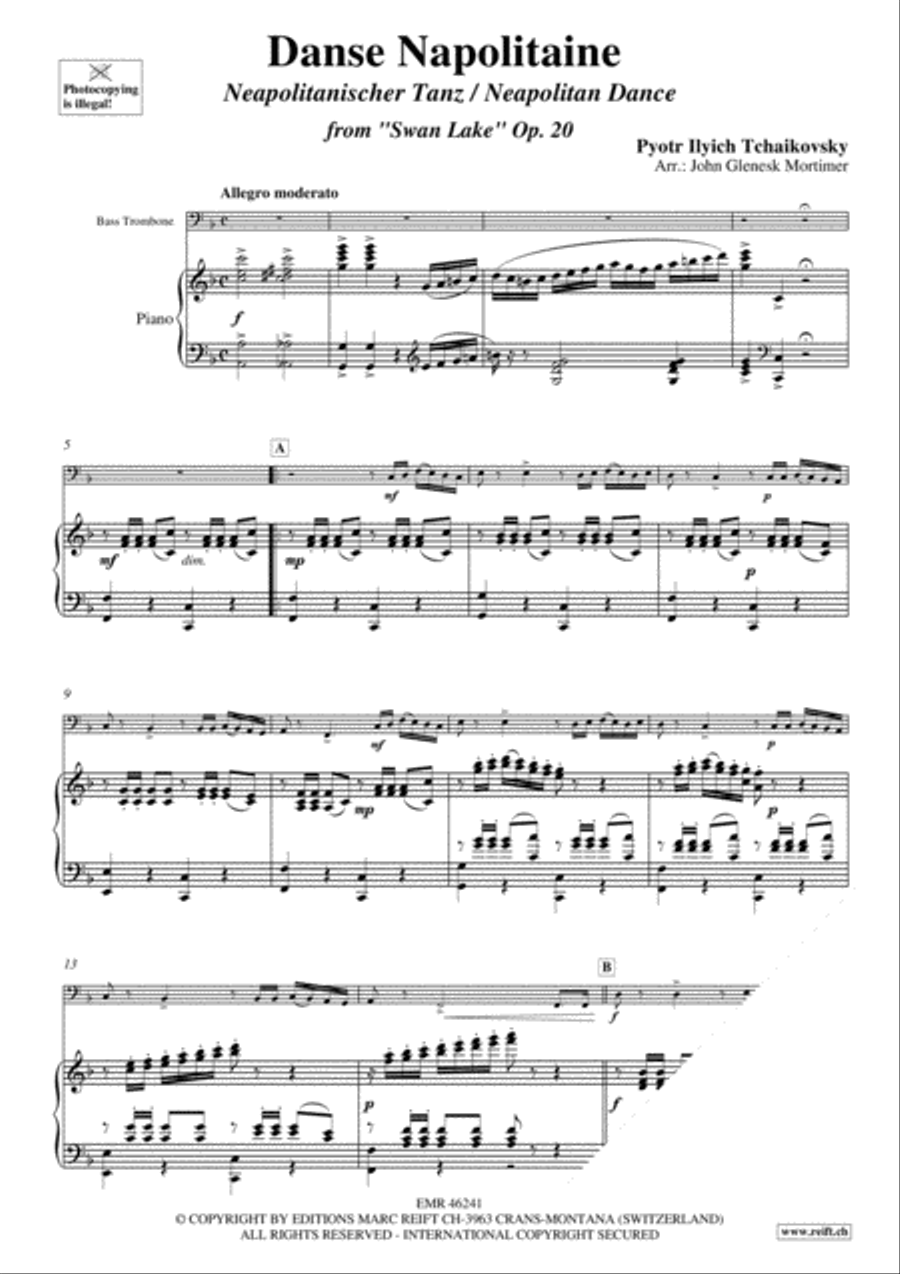 Danse Napolitaine Bass Trombone scores gallery preview page 3